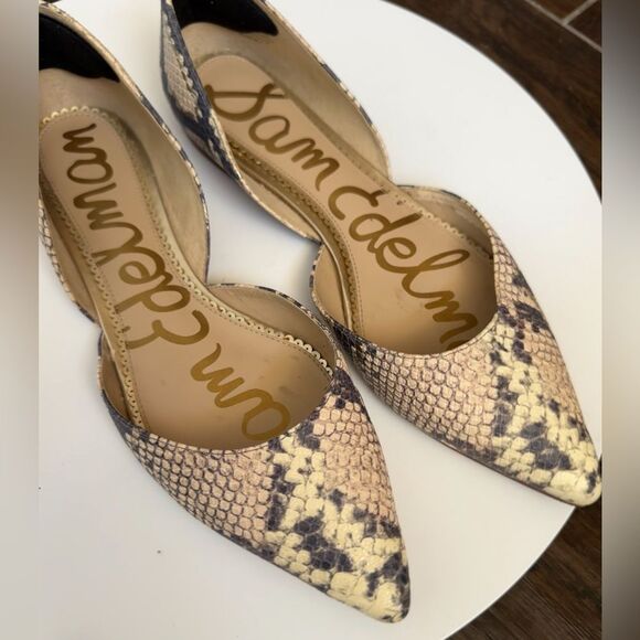 🐍✨ Sam Edelman Snakeskin D’Orsay Flats sz 11✨🐍 - Picture 6 of 6